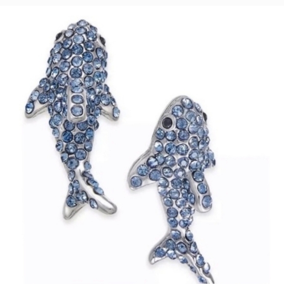 kate spade Jewelry - 🔹️Kate Spade🔹️ California Dreaming Pave Shark Stud Earrings ✨️🦈